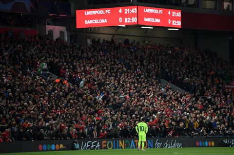 Anfield war an diesem Abend zu groß für Messi und den FC Barcelona