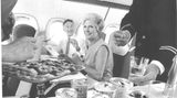 Große Auswahl an Drinks und Schnittchen: In der First Class einer Hawker Siddeley Trident 2, die bei British European Airways ab 1968 zum Einsatz kam