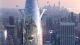 Lobende Erwähnung: BKV Group, Vereinigte Staaten  Der Titel dieser Studie lautet "The Vertical Sustainable City“". Das Erdgeschoss beherbergt Gewerbeflächen innerhalb eines vertikalen Mall-Konzepts. Direkt darüber befindet sich ein Bereich für die Lebensmittelproduktion - eine Farm in der Stadt.  In der oberen Hälfte des Turms gibt es zwei Drohnenlandeplätze und an der Spitze sind der Bürobereich und Windenergieanlagen platziert.