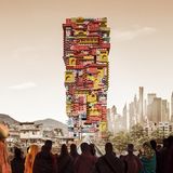 Lobende Erwähnung: Heng Tianshu , Sun Xingcan , Li Zhipeng , Ma Xinya, China  Dieser Entwurf könnte im Grenzbereich zwischen Elendsviertel und einem wohlhabendem Bezirk in Neu-Delhi stehen. Der Turm bezieht sich auf das indische Kastensystem, in dem sich verschiedene Ethnien vermischen und gegenseitig beeinflussen, und soll zu einem Zeichen der Integration werden.