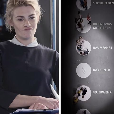 Ein Zusammenschnitt: Links die Autorin Ronja von Rönne, daneben Kinder, die ins Studio laufen