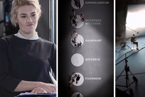 Ein Zusammenschnitt: Links die Autorin Ronja von Rönne, daneben Kinder, die ins Studio laufen