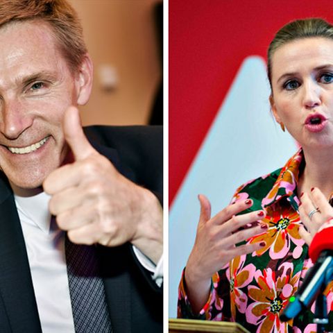 Die Spitzenkandidaten Kristian Thulesen Dahl (Dansk Folkeparti, l.) und Mette Frederiksen (Sozialdemokraten, r.)