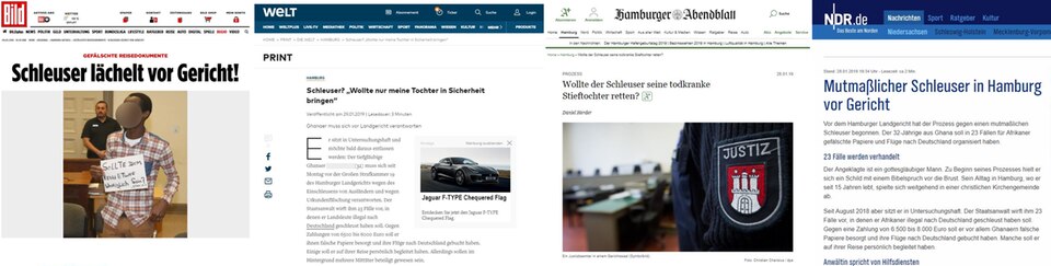 Die Hamburger Lokalpresse berichtete über den Prozessauftakt