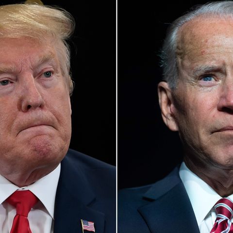 Donald Trump (l.) und Joe Biden