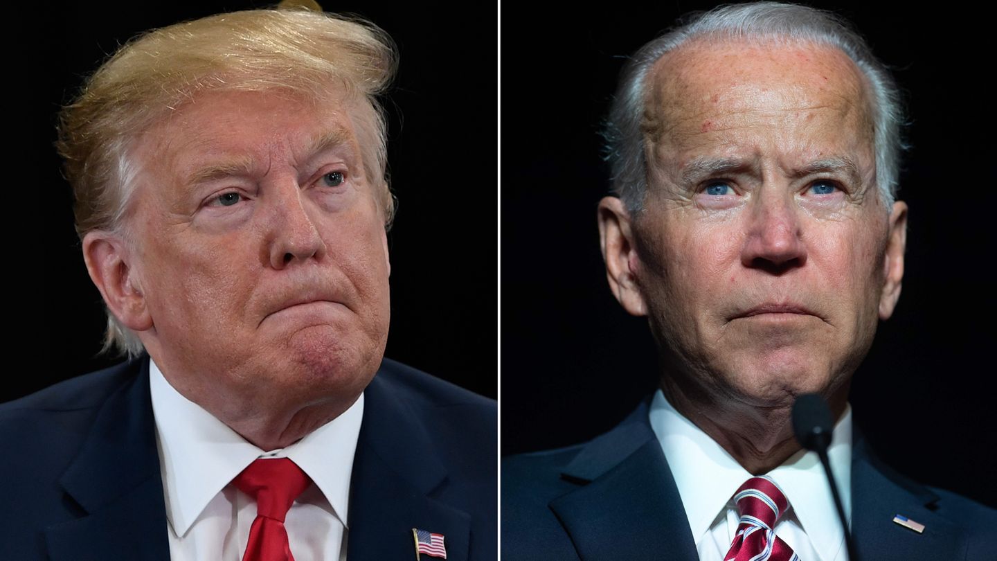 Donald Trump (l.) und Joe Biden