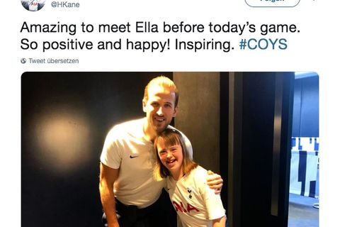 Harry Kane trifft Fan: Mädchen mit Down-Syndrom wird brutal gemobbt – dann macht ein Fußballstar sie glücklich