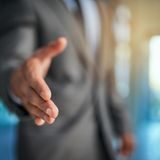 Handschlag mit den Chef