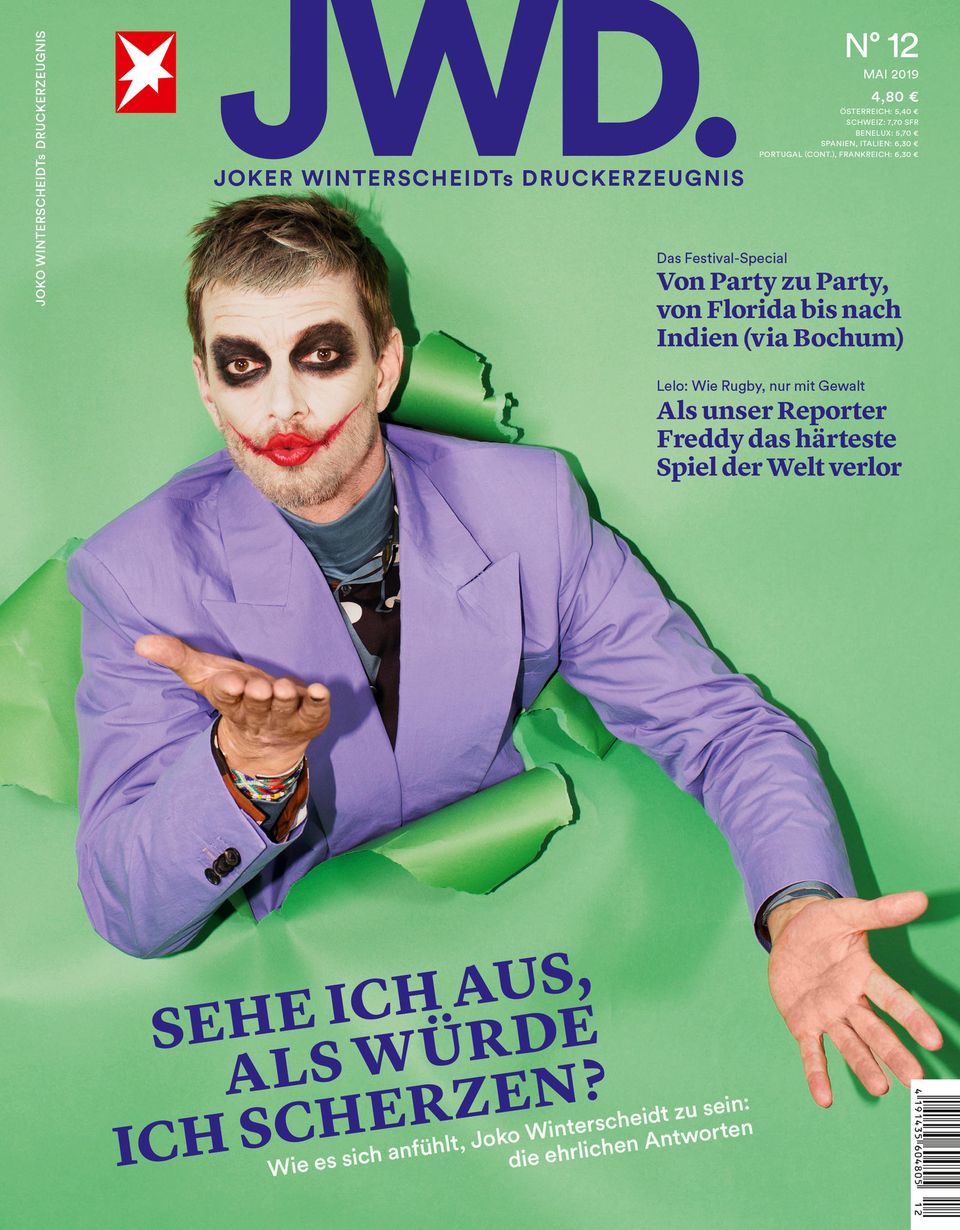 Joko Winterscheidt auf dem Cover der JWD, Ausgabe 12