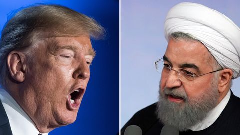 Gegenspieler: US-Präsident Donald Trump und der iranische Präsident Hassan Rohani