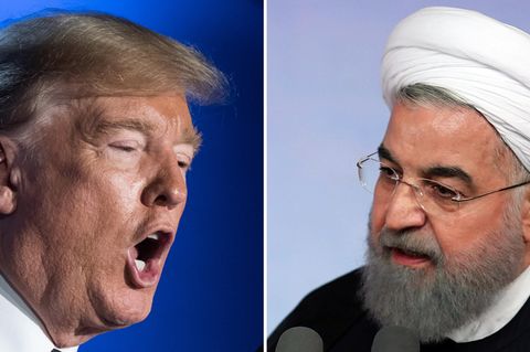 Gegenspieler: US-Präsident Donald Trump und der iranische Präsident Hassan Rohani