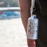 Wasserflasche aus Aluminium.