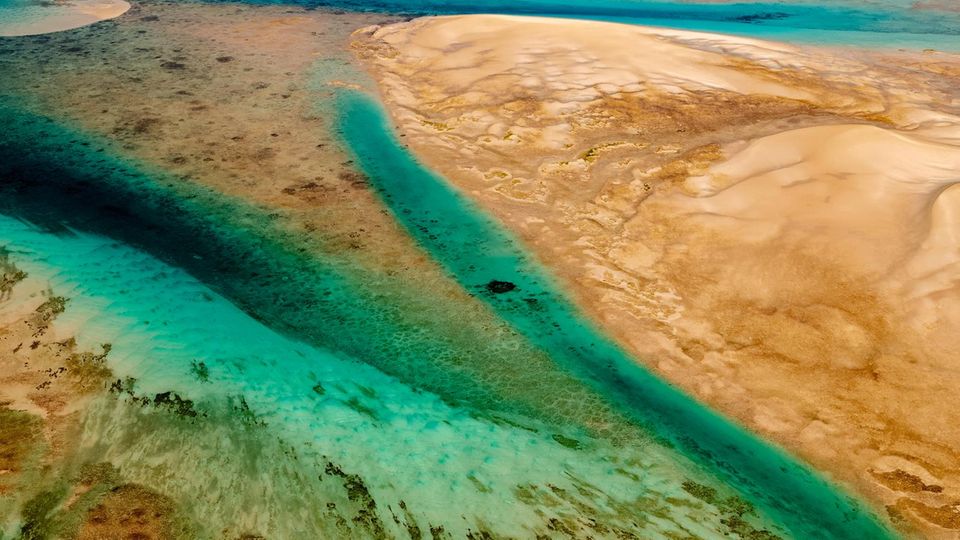 Wie ein Gemälde: das Bazaruto-Archipel an der Südküste Mosambiks, nahe der Grenze zu Südafrika