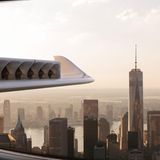 Blick auf die Motoren des Taxis.