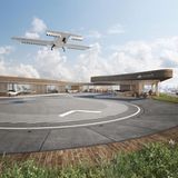 Zur Landung benötigt das Gerät einen größeren Parkplatz.