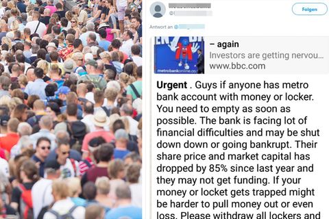 Wegen Whatsapp-Fake-Meldung stürmen Kunden eine Bankfiliale