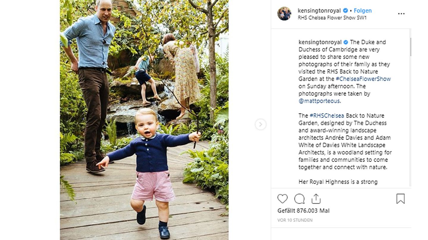 Prinz William und sein Sohn Prinz Louis