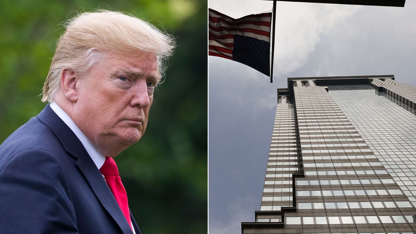 Donald Trump und die Deutsche Bank - rechts, die Zentrale in New York verbinden jahrezehntelange Geschäftsbeziehungen