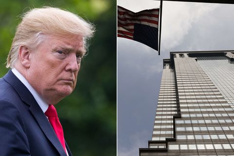 Donald Trump und die Deutsche Bank - rechts, die Zentrale in New York verbinden jahrezehntelange Geschäftsbeziehungen