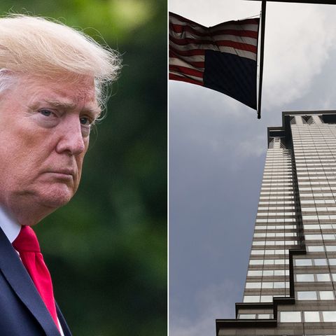 Donald Trump und die Deutsche Bank - rechts, die Zentrale in New York verbinden jahrezehntelange Geschäftsbeziehungen