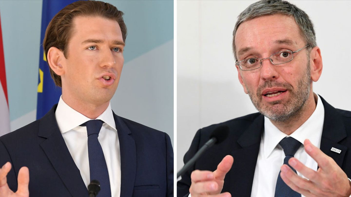 Bundeskanzler Kurz und Innenminster Kickl (r.)
