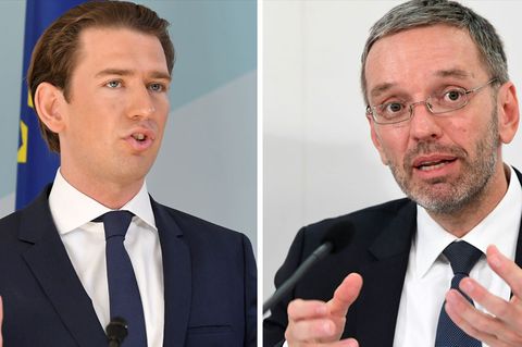 Bundeskanzler Kurz und Innenminster Kickl (r.)