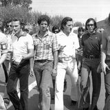 Niki Lauda (ganz links) mit Jody Scheckter, Graham Hill, Emerson Fittipaldi und James Hunt
