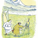 Im September 1998 trat mich mein Schutzengel gewaltig in den Hintern und verhinderte damit, dass ich eine ansonsten gelungene Ölskizze vom Silser See durch zu viel Chromoxydgrün ruiniere.      Mehr zur Ausstellung