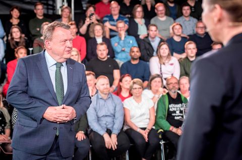 Lars Løkke Rasmussen bei einem TV-Duell