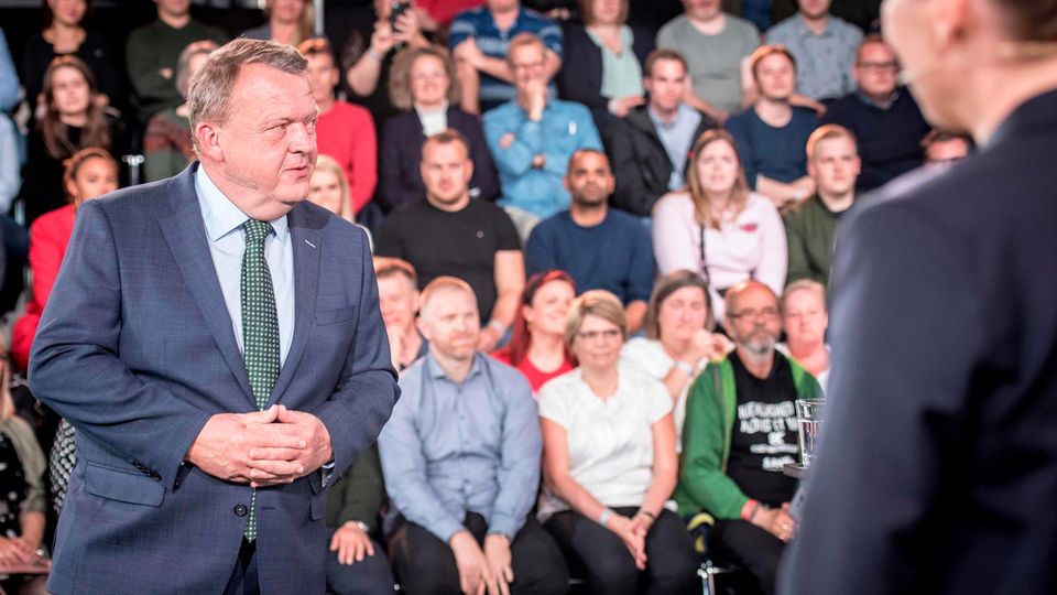 Lars Løkke Rasmussen bei einem TV-Duell