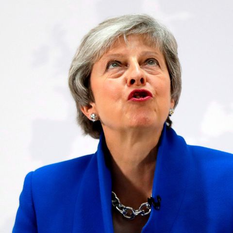 Großbritanniens Premierministerin Theresa May bei ihrer Rede am Dienstag in London