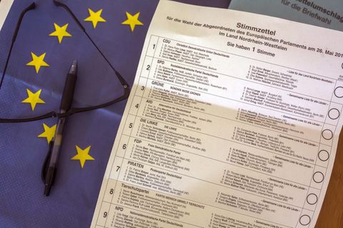 Europawahl Stimmzettel