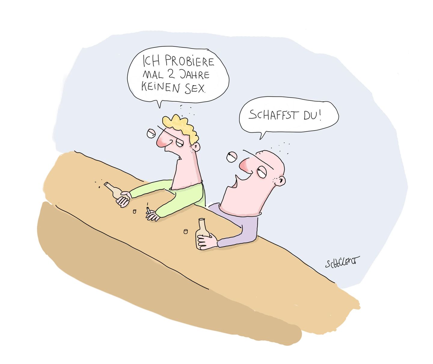 Cartoons von Tobias Schülert: Klimawandel - So schlecht geht es Frau Holle