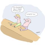 Cartoons von Tobias Schülert: Klimawandel - So schlecht geht es Frau Holle