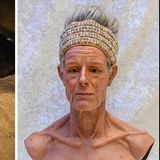 Künzing, Deutschland. Die Rekonstruktion des Gesichtes einer vor 7000 Jahren gestorbenen Frau steht im Museum Quintana in Bayern. Schädel und Knochen der Frau waren 2015 bei Ausgrabungen in Niederpöring im Landkreis Deggendorf gefunden worden. Mittels moderner Technik - wie sie auch von der Kriminalpolizei eingesetzt wird - ist es einem Forscherteam gelungen, der "Toten von Niederpöring" ein Gesicht zu geben. 