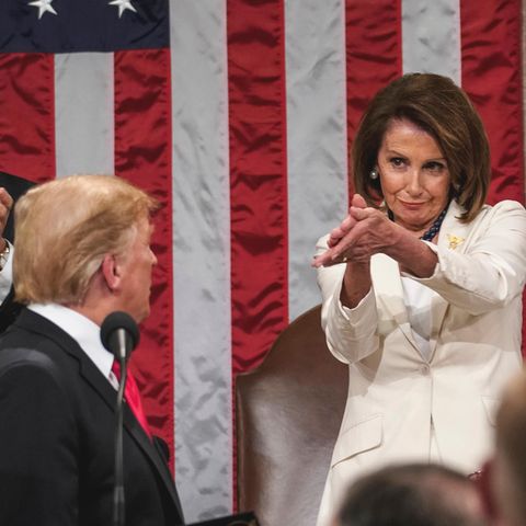 Donald Trump, Präsident der USA und die Demokratin Nancy Pelosi, Vorsitzende des Abgeordnetenhauses