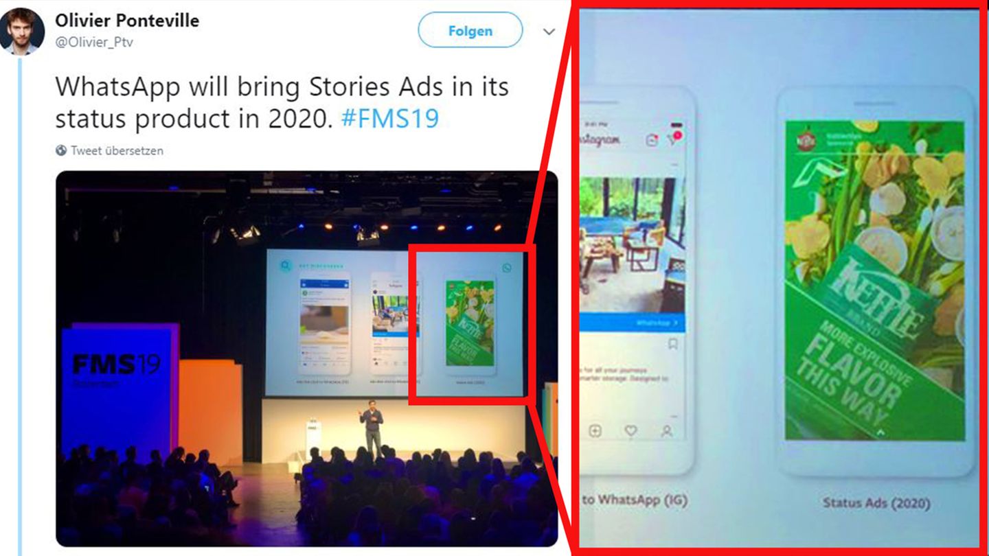 So präsentierte Facebook sein Werbekonzept für Whatsapp