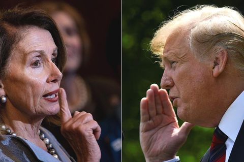 Die Sprecherin des Repräsentantenhauses Nancy Pelosi und US-Präsident Donald Trump
