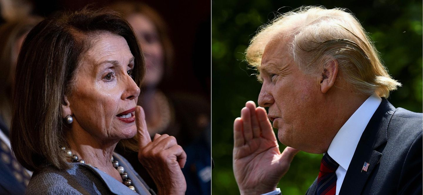 Die Sprecherin des Repräsentantenhauses Nancy Pelosi und US-Präsident Donald Trump
