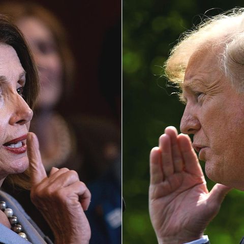 Die Sprecherin des Repräsentantenhauses Nancy Pelosi und US-Präsident Donald Trump