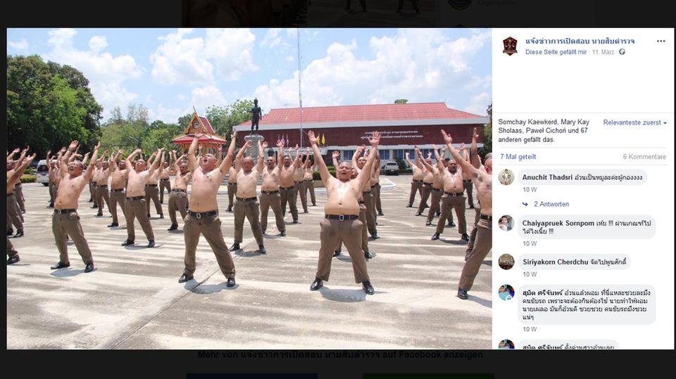 Thailand: Bootcamp statt Bäuchlein: Thailand schickt übergewichtige Polizisten ins gnadenlose Training Thailand: Bootcamp statt Bäuchlein: Thailand schickt übergewichtige Polizisten ins gnadenlose Training