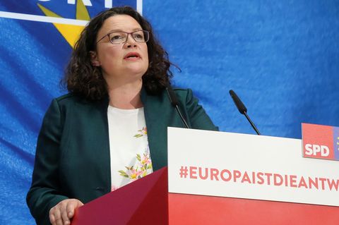Die SPD-Parteivorsitzende Andrea Nahles