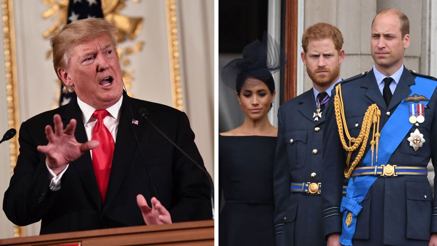 Donald Trump, Herzogin Meghan, Prinz Harry und Prinz William