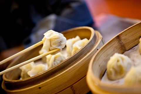 Dumplings mit Hackfleisch/-Garnelen-Füllung