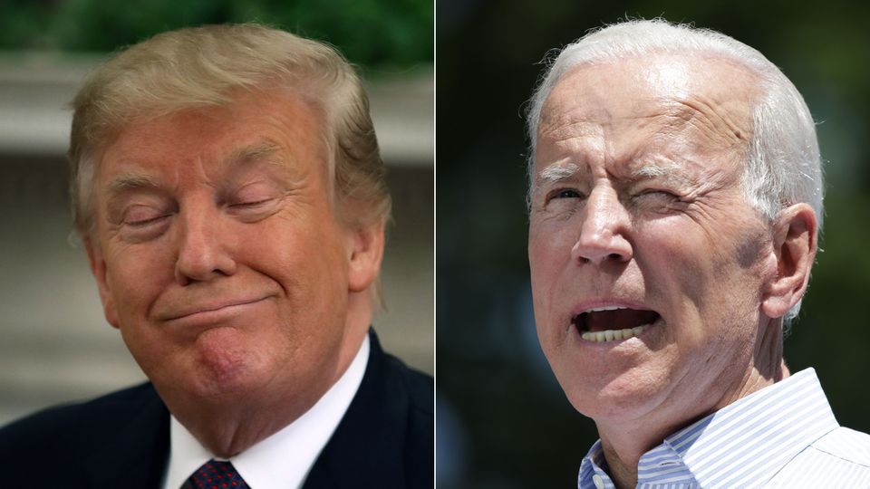 US-Präsident Donald Trump (l.) und Joe Biden US-Präsident Donald Trump (l.) und Joe Biden