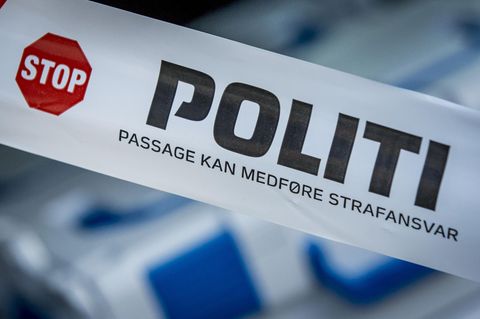 Eine Absperrung der Polizei in Dänemark