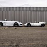 Der Porsche 909 Bergspyder (rechts) und Porsche 981 Bergsypder