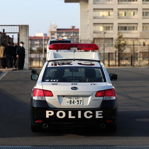 Ein Polizeiauto in Japan