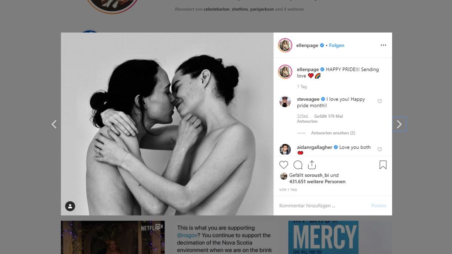 Ellen Page und Emma Portner feiern den Beginn des Pride Month
