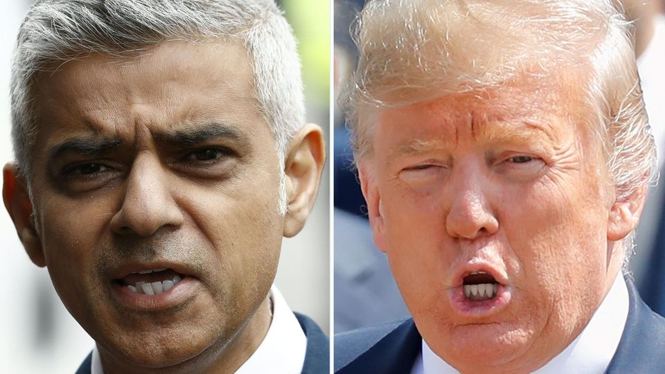 Londons Bürgermeister Sadiq Khan (links) und US-Präsident Donald Trump